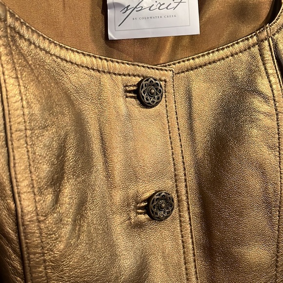Cold Water Creek Spirit leather vest - Picture 3 of 10